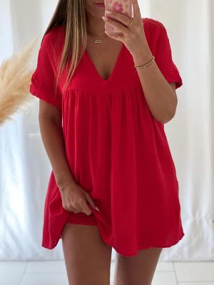 Robe Combi Ophélie (rouge)