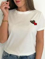 Tee shirt Coeur léo (blanc)