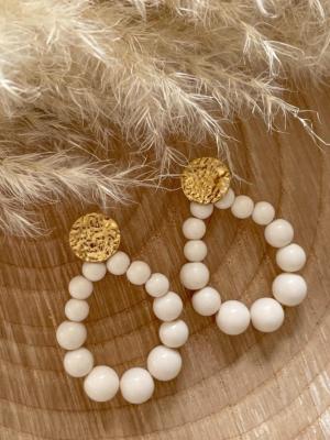 Boucles d’oreilles Lital (écru)
