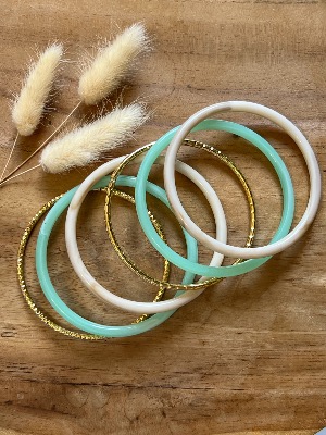 Bracelet joncs (vert)