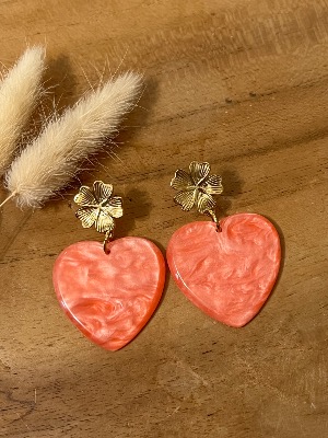 Boucles d’oreilles Lovely (corail)