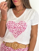Tee Shirt "coeur" (fushia)