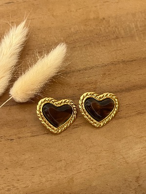Boucles d’oreilles Lucinda (chocolat)