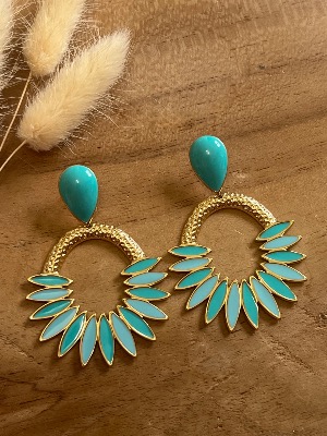 Boucles d’oreilles Maelle (turquoise)