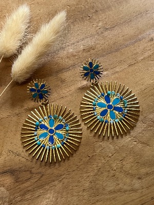 Boucles d’oreilles Alicia (bleu)