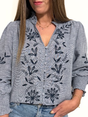 Blouse Doriane (bleue)