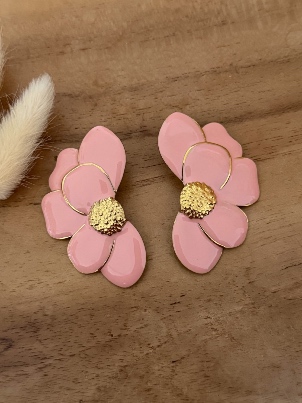 Boucles d’oreilles Alma (rose)