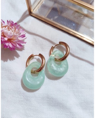 Boucles d’oreilles Léa (vert)