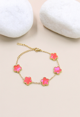 Bracelet Vanessa (rose fluo)