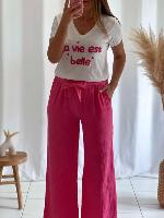 Pantalon Chloé (fuchsia)