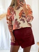 Jupe short Betty (bordeaux)