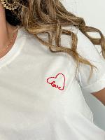Tee shirt inscription Love rouge