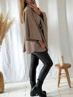 Manteau/cape Estelle (taupe)