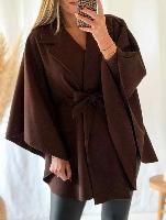 Manteau/cape Estelle (chocolat)