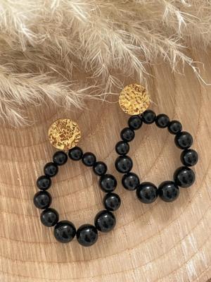 Boucles d’oreilles Lital (noires)