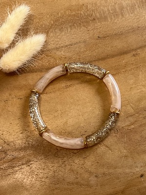 Bracelet Titia (beige pailleté)