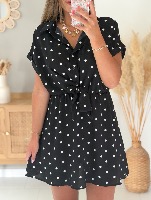 Robe Romane (noire à pois)