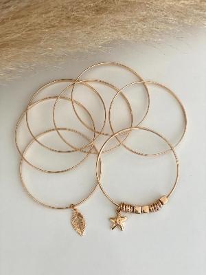 Bracelet semainier feuille/étoile 