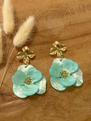 Boucles d’oreilles Isaline (turquoise)