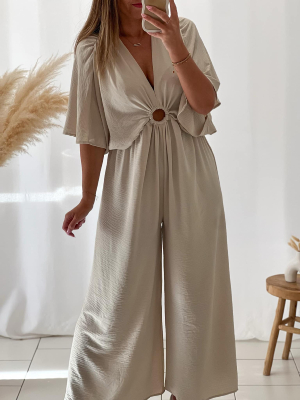 Combi pantalon Léa (Beige)