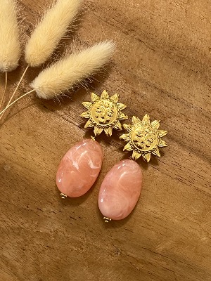 Boucles d’oreilles Léonore (roses)
