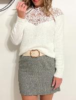 Jupe Eglantine ( grise pailletée)