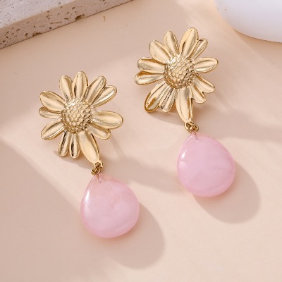 Boucles d’oreilles Marie (rose)