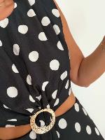 Robe Ornella (noire à pois) 