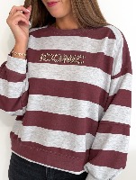 Sweat Novak (Bordeaux/gris)