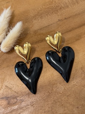 Boucles d’oreilles Garance (noir)
