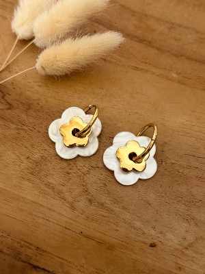 Boucles d’oreilles Aurelia (blanc)