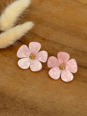 Boucles d’oreilles Mila (rose)