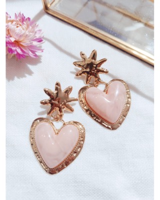 Boucles d’oreilles Blandine (rose)