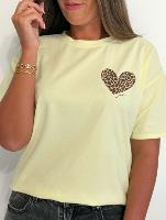Tee Shirt coeur love (jaune)