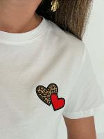 Tee shirt Coeur léo (blanc)
