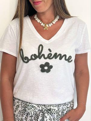Tee Shirt "bohème" (kaki)