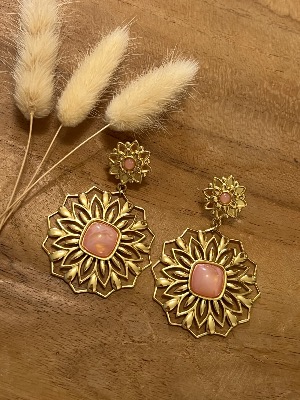 Boucles d’oreilles Alexia (rose)