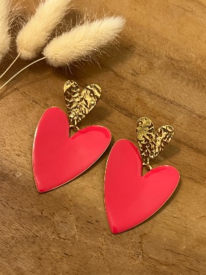 Boucles d’oreilles Sophie (fushias)