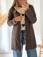 Imperméable Stan long réversible (chocolat/Or)