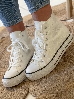 Baskets broderie hautes