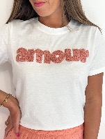 Tee shirt Amour (vieux rose)
