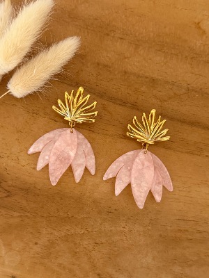 Boucles d’oreilles Lydia (rose)