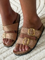 Mules Giulia pailletée (champagne)