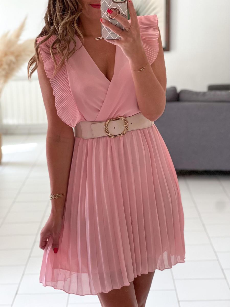 Robe El?�a rose poudr?�