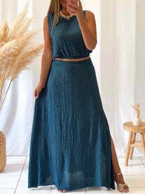 Ensemble Rosa (bleu canard)