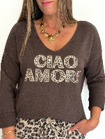 Pull Ciao Amore (chocolat)