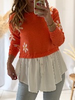 Pull Marguerite (corail)