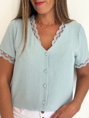 Blouse Coline (vert d’eau)