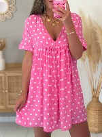 Robe combi Evangeline (rose) 