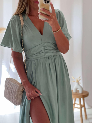 Robe Emeline (vert d’eau)